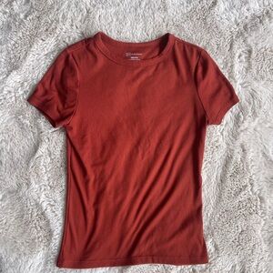 Women's Rust Ribbed Top